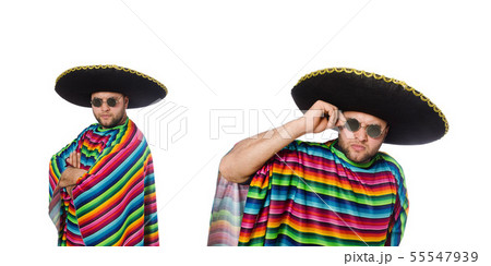 Funny mexican isolated on white Funny mexican isolated on white 55547939
