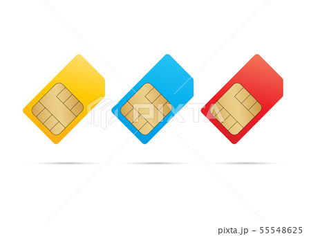 Sim card icon set 55548625