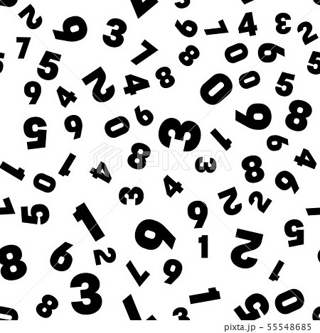 Numeral seamless pattern background. Black numbers mosaic. Vector wallpaper 55548685