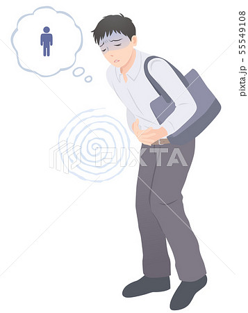 腹痛の男性 55549108