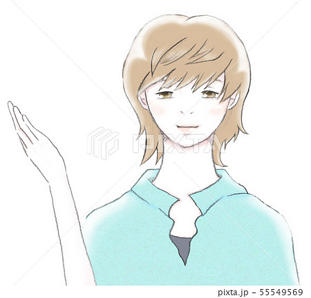 手を差し出す女性C 55549569