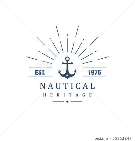 vintage label with an anchor 55552847