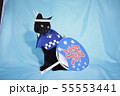 コスプレをしている黒猫の写真（お祭り） 55553441
