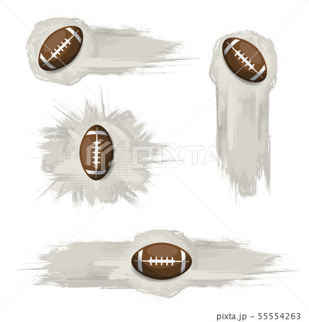 Brown grunge american football symbols 55554263