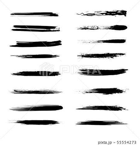 Abstract grunge brush lines set 55554273