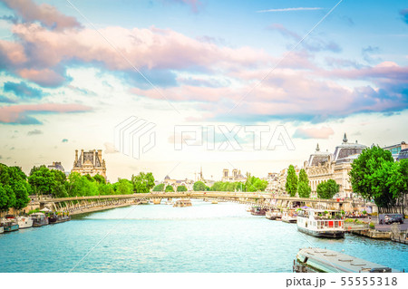 Orsay museum and river Siene, France Orsay museum and river Siene, France 55555318