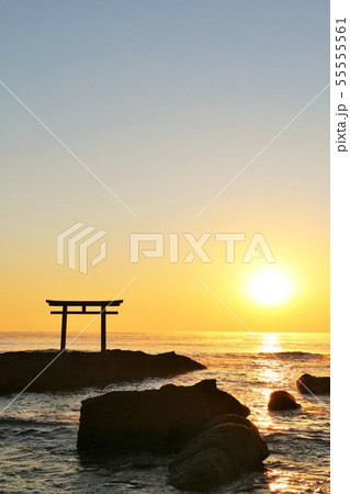 茨城県 夜明けの大洗磯前神社 茨城県 夜明けの大洗磯前神社 55555561