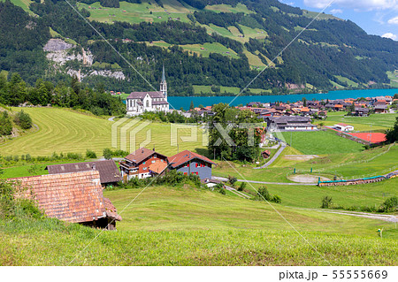 Lungern Old medieval village in the swiss alps. 55555669