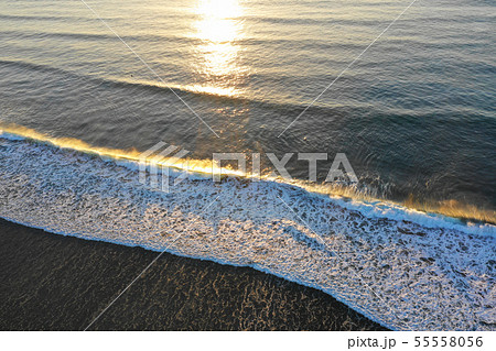 道の駅ビオスおおがたの海岸線の空撮 道の駅ビオスおおがたの海岸線の空撮 55558056