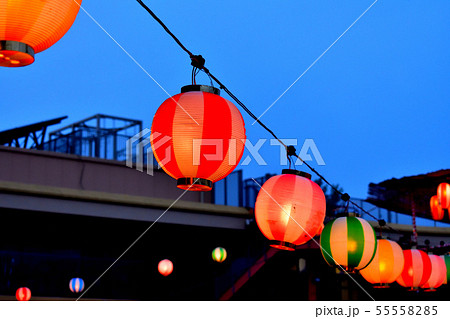 Summer festival lantern - Stock Photo [55558285] - PIXTA