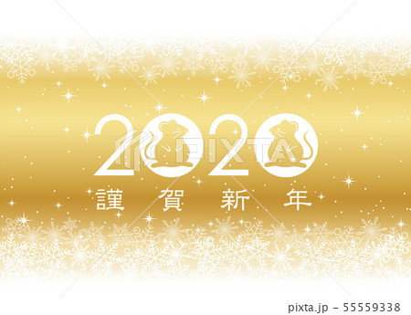 2020年 子年の年賀状テンプレート 2020年 子年の年賀状テンプレート 55559338