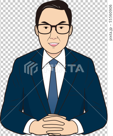 話す男性面接官 話す男性面接官 55560906