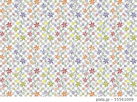 花柄 ボタニカル シームレスパターン カラフルのイラスト素材