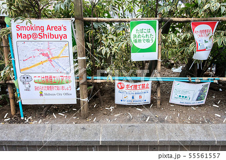 タバコの吸い殻のポイ捨て タバコの吸い殻のポイ捨て 55561557