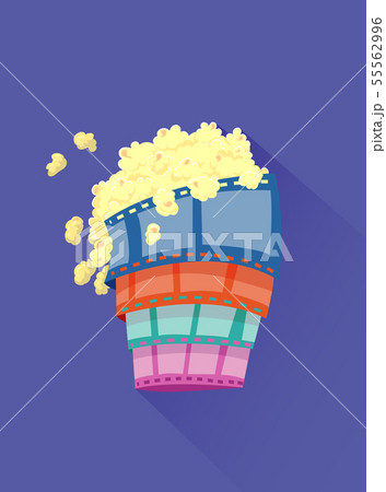 Film Watching Popcorn Illustration Film Watching Popcorn Illustration 55562996