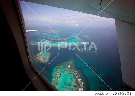 tobago cays from the plane tobago cays from the plane 55565501