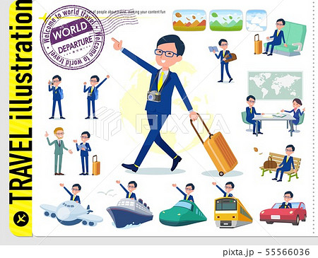 flat type glasses Honest man_travel 55566036