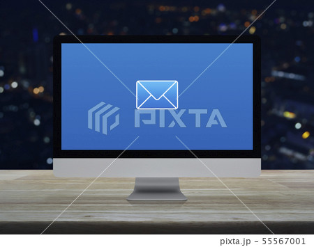 email flat icon, Business contact us online email flat icon, Business contact us online 55567001