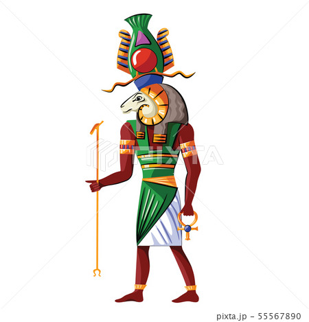 Ancient Egypt god Nile source Khnum illustration 55567890