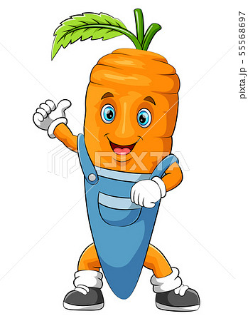funny carrot cartoon character - Stock Illustration [55568697] - PIXTA