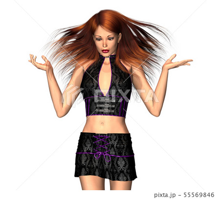 Dancing 3d brunette girl Dancing 3d brunette girl 55569846