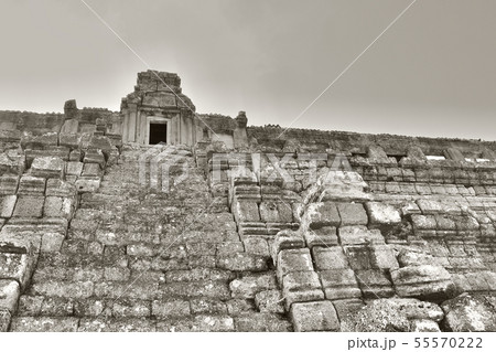 Staircase of the ancient Hindu temple leading up. Staircase of the ancient Hindu temple leading up. 55570222
