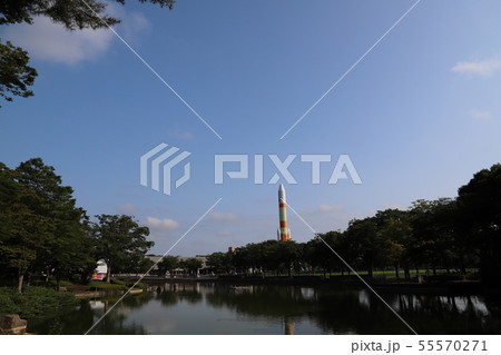 つくば市中央公園から望むつくばエキスポセンター つくば市中央公園から望むつくばエキスポセンター 55570271