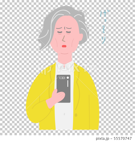 Granny with a smartphone Granny with a smartphone 55570747