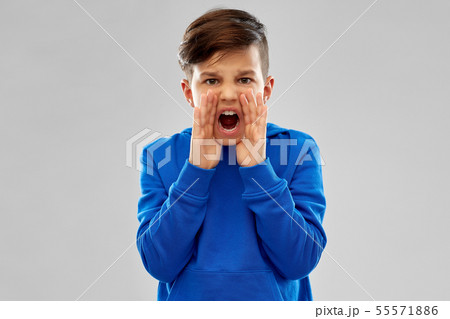 boy in blue hoodie