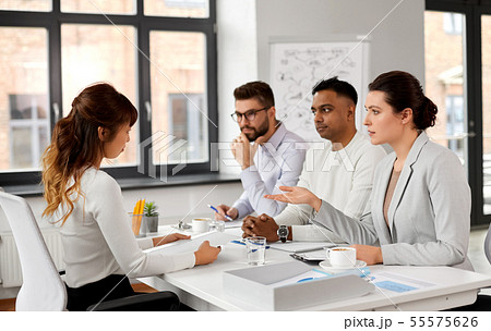 recruiters having job interview with employee 55575626