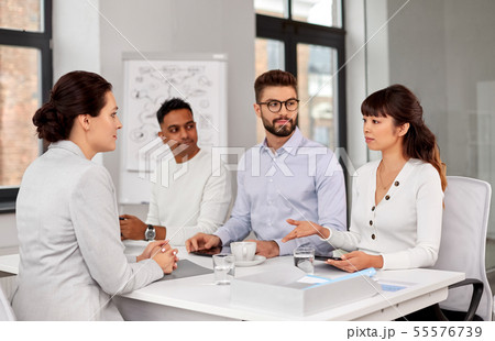 recruiters having job interview with employee recruiters having job interview with employee 55576739