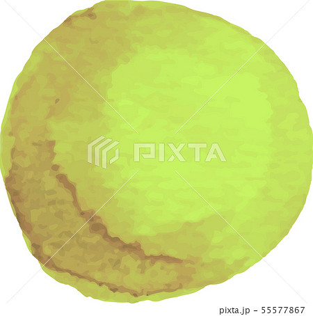 水彩_watercolor_イラスト_丸_circle__ume_梅の実_草色_grass 55577867