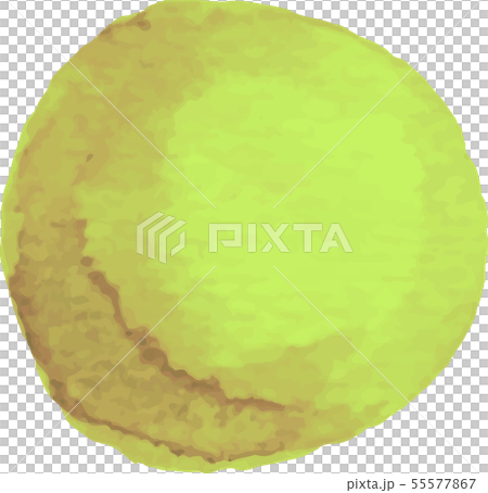 水彩_watercolor_イラスト_丸_circle__ume_梅の実_草色_grass 55577867