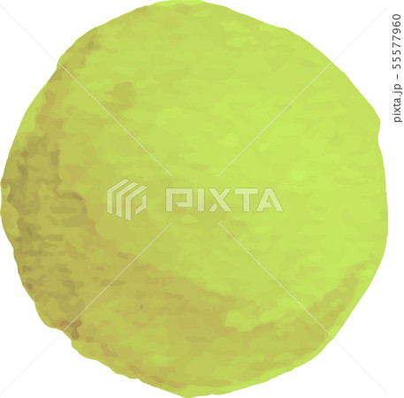 水彩_watercolor_イラスト_丸_circle__ume_梅の実_草色_grass 55577960