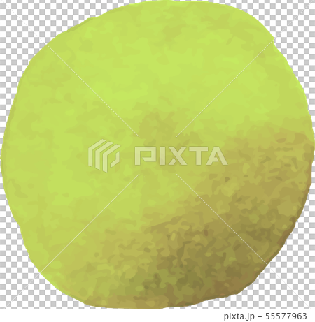Watercolor_watercolor_illustration_circle_circle__ume_plum fruit_grass color_grass 55577963