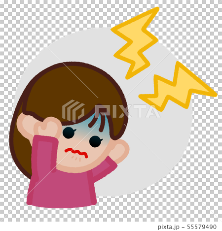 Body symptoms headache woman 55579490