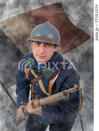 French soldier 1914 1918 attack, November 11th French soldier 1914 1918 attack, November 11th 55591034