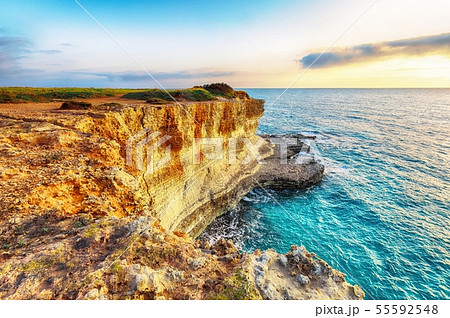 Picturesque seascape with cliffs rocky arch and 55592548