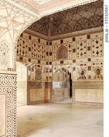 インド　アンベール城 55592667