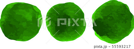 水彩_watercolor_イラスト_丸_circle_green_緑 55593217