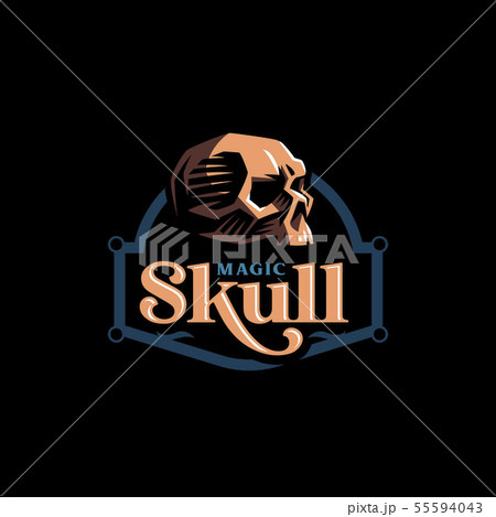 Human skull in a minimalistic style Human skull in a minimalistic style 55594043