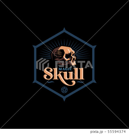 Human skull in a minimalistic style 55594374