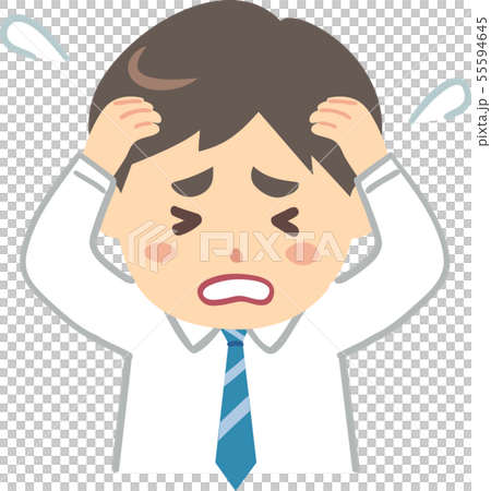 頭を抱える 55594645