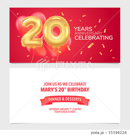 20 years anniversary invitation vector 20 years anniversary invitation vector 55596226