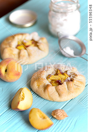 galette with peaches galette with peaches 55596348
