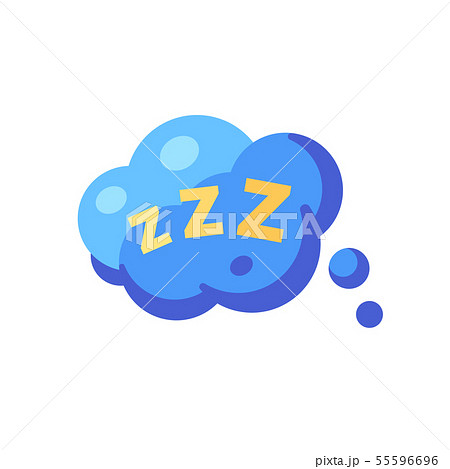 Speech Bubble With Zzz Sleep Flat Iconのイラスト素材