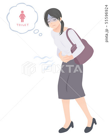 腹痛の女性 55596924