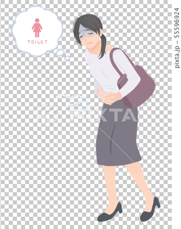 腹痛の女性 55596924