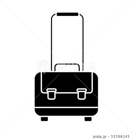 Glyph luggage icon. Brief case symbol. Travel bag 55598145