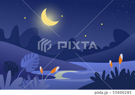 Spring and summer night background. 55600285